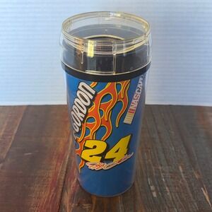 NASCAR Jeff Gordon 24 Travel‎ Tumbler 16oz Blue Flame Insulated Mug 2004 Vintage